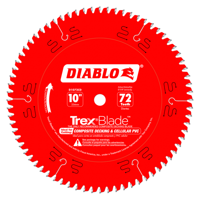 Diablo Tools 10 in. x 72 Tooth Composite Material/Plastics TrexBlade