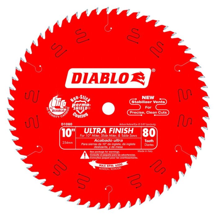 Diablo Tools 10 in. x 80 Tooth Ultra Finish Saw Blade