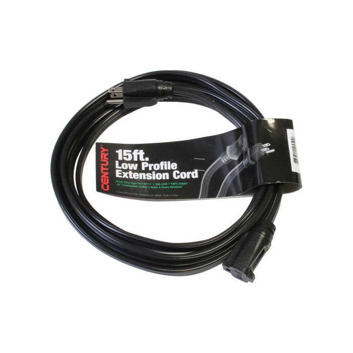 Century Wire & Cable Ext Cord 14/3 x 15 ft Flat Blk