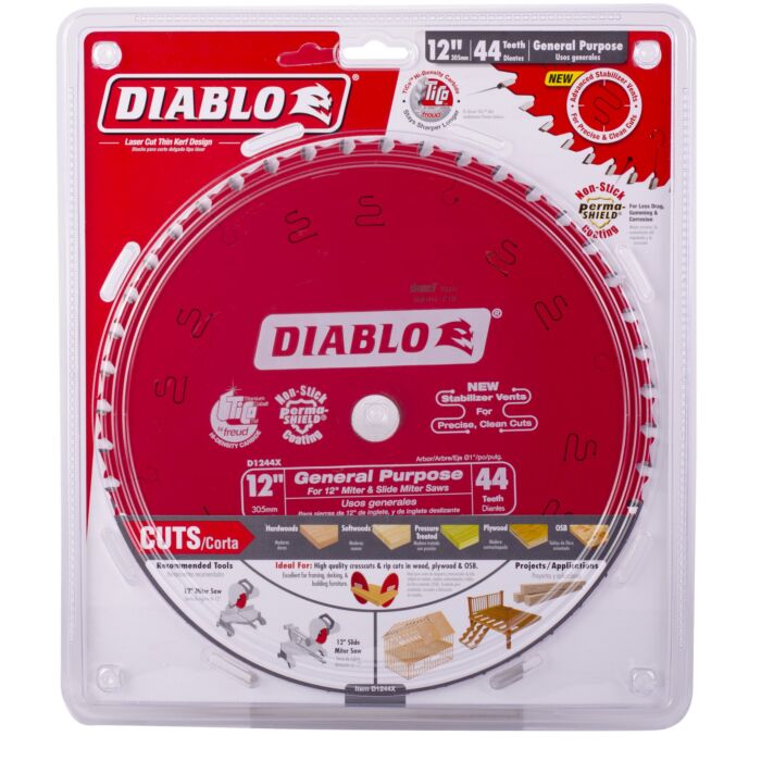 Diablo Tools 12 in. x 44 Tooth General Purpose Wood Saw Blade