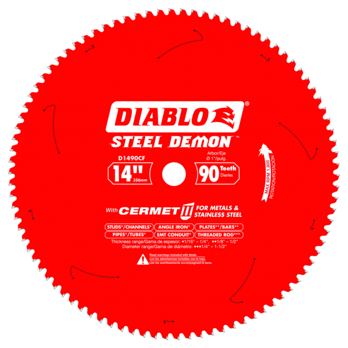 Diablo Tools 14 in. x 90 Tooth Steel Demon Cermet II Saw Blade for Metals and Stainless Steel