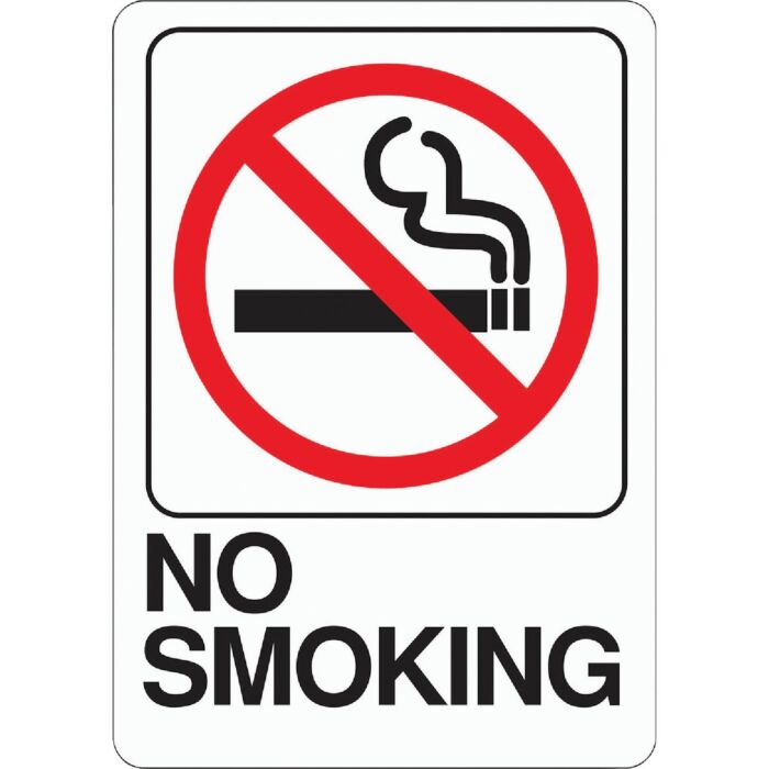 Hy-Ko Deco Series Heavy-Duty Plastic Sign, No Smoking