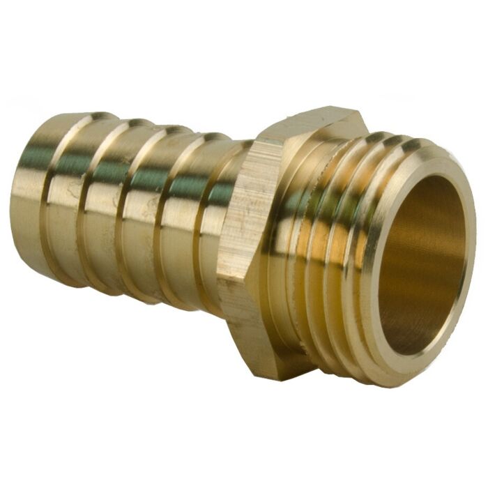 Brass Hose Adapter 3/4" MGH x 3/4" Barb