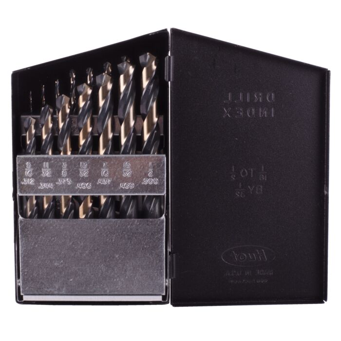 Drillco 15PC NITRO DRILL BIT SET 1/16-1/2 BY 32nds