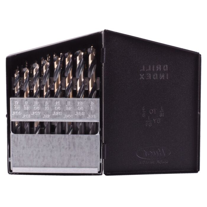 Drillco 21PC DRILL SET 1/16-1/4 BY 64ths 9/32-1/2 BY 32nd