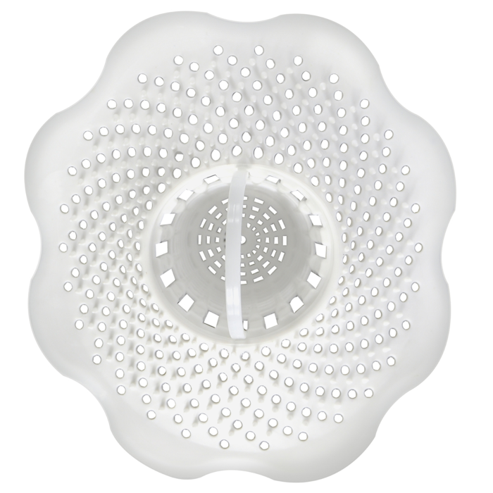 Danco Hair Catcher Bathroom Tub Strainer in White