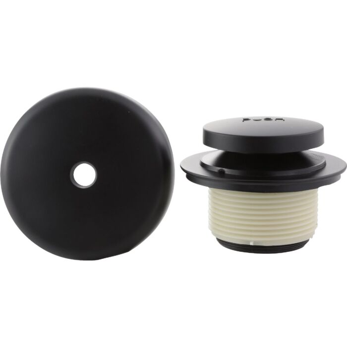 Danco Touch-Toe Matte Black Tub Drain Trim Kit with Overflow