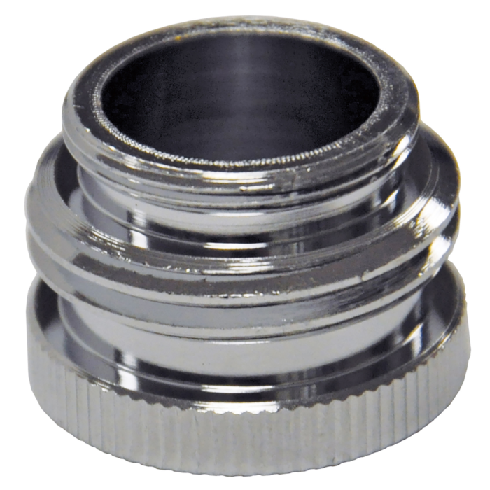 Danco 55/64 in.-27M / 3/4 in. GHTM x 55/64 in.-27F Chrome Garden Hose Aerator Adapter