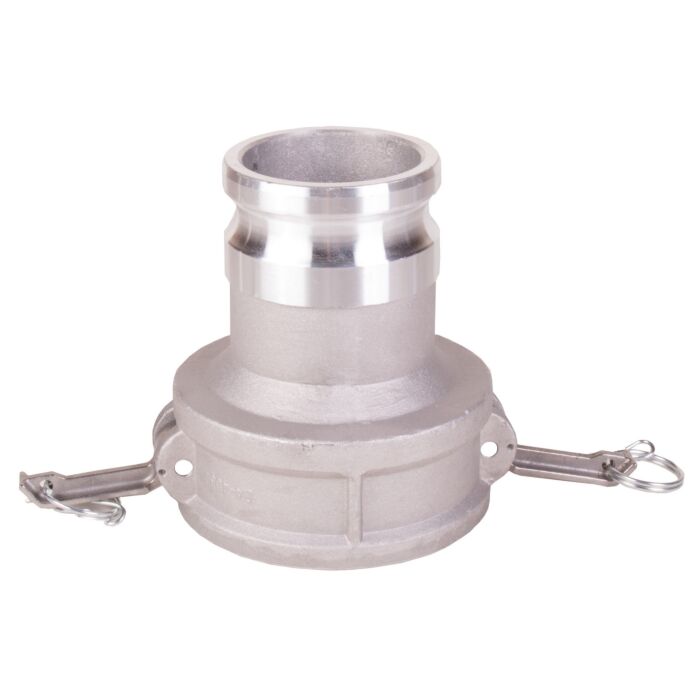 Jason Megadyne 4" Female Camlock x 3" Male Camlock Adapter, Aluminum