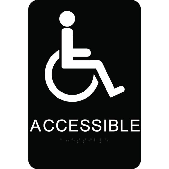 HY-KO Plastic Wall 9 in Handicapped Access Sign