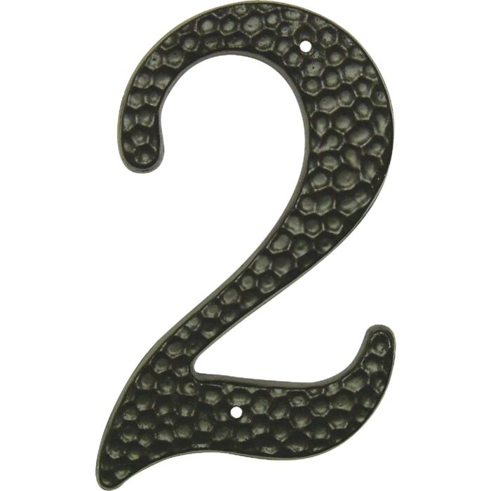 HY-KO Hy-Ko 3-1/2 In. Black Hammered House Number Two