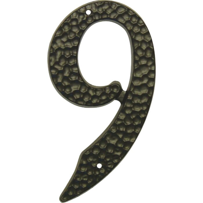 Hy-Ko 3-1/2 In. Black Hammered House Number Nine