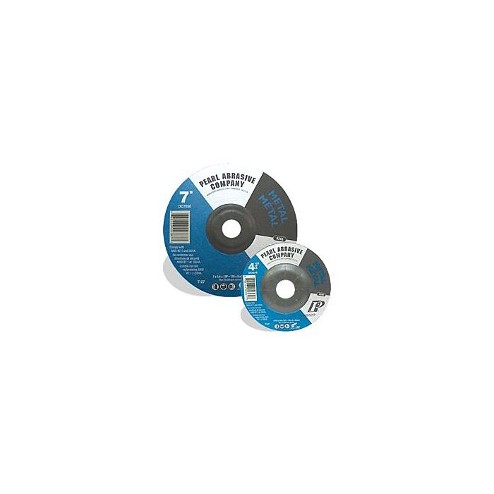 Pearl Abrasives 7 x 1/4 x 7/8 Premium AO Depressed Center Wheels, A24S, 10/Box