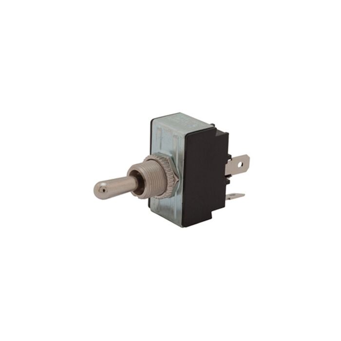 DC DPDT (On)-Off-(On) Sealed Toggle Switch, Flat Terminal