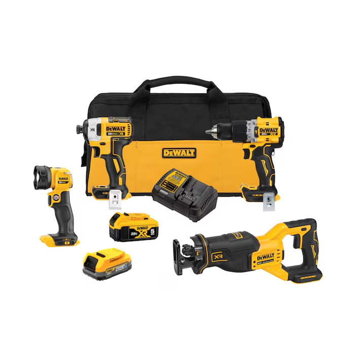 DEWALT 20V Max XR 4pc Combo Kit