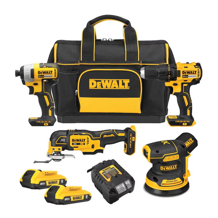 DEWALT 20V Max 4 Tool Combo Kit (8pc)
