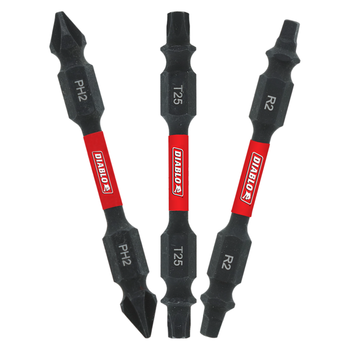 Diablo Tools 2-1/2 in. Double-Ended Phillips, Square and Torx Drive Bit Assorted Pack (3-Piece)