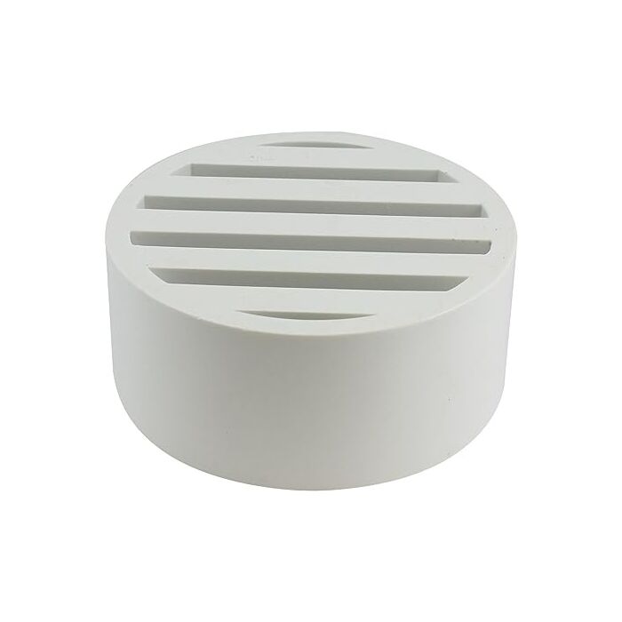 Canplas 4 in PVC White Drain Grate