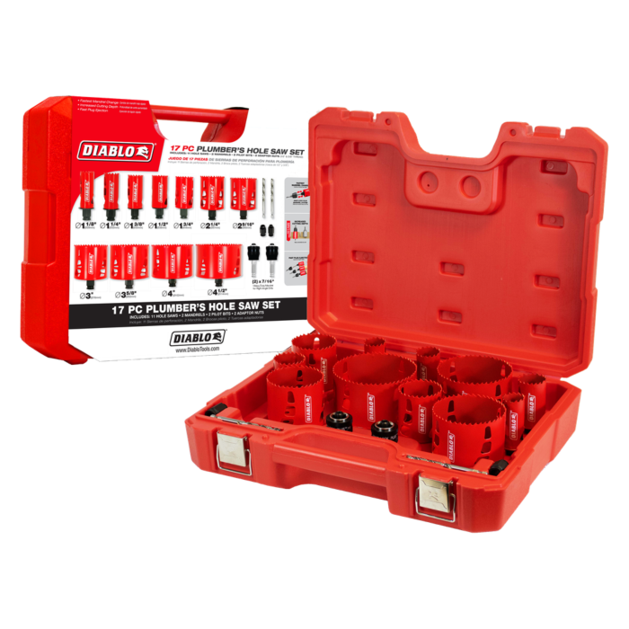Carpenter DIABLO BF 60-170 ミニイールセット Diablo Tools 17 pc Plumber's Bi-Metal Hole Saw Set