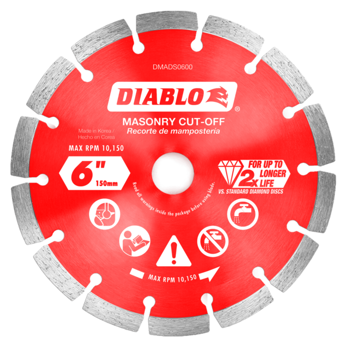 Diablo Tools 6 in. Diamond Segmented Cut-Off Discs for Masonry