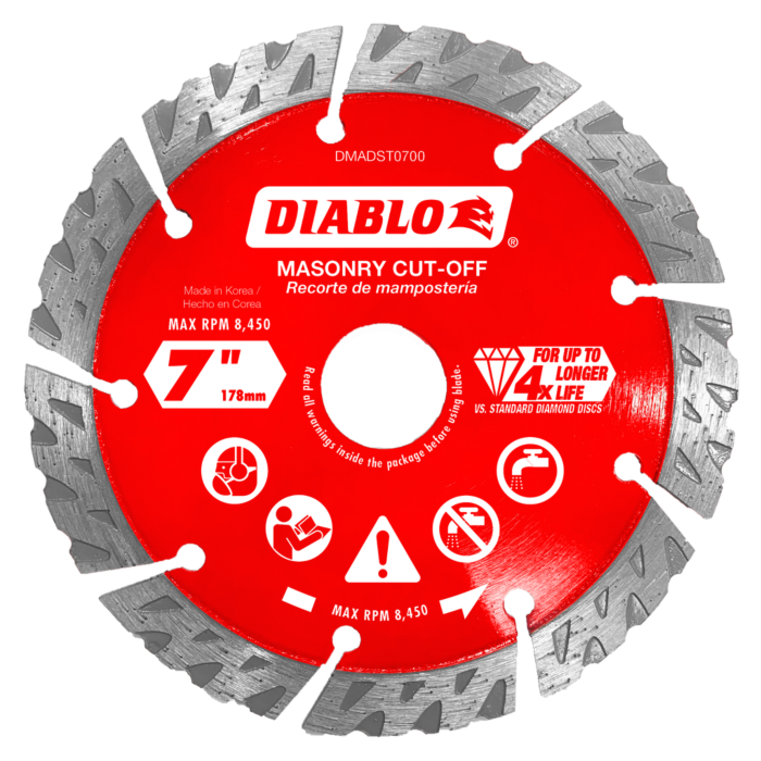 Diablo Tools Diamond Segmented Turbo Masonry Cut-Off Blade - 7 in.