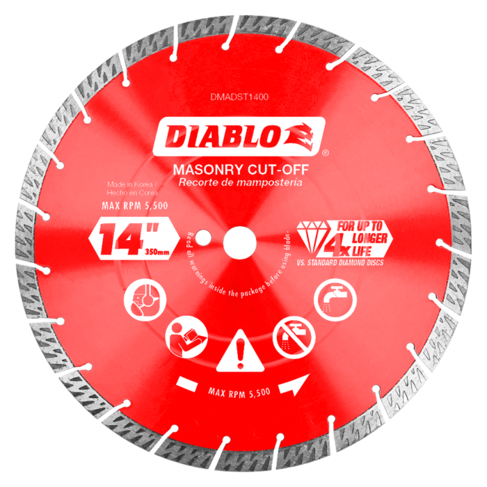 Diablo Tools Diamond Segmented Turbo Masonry Cut-Off Blade - 14 in.