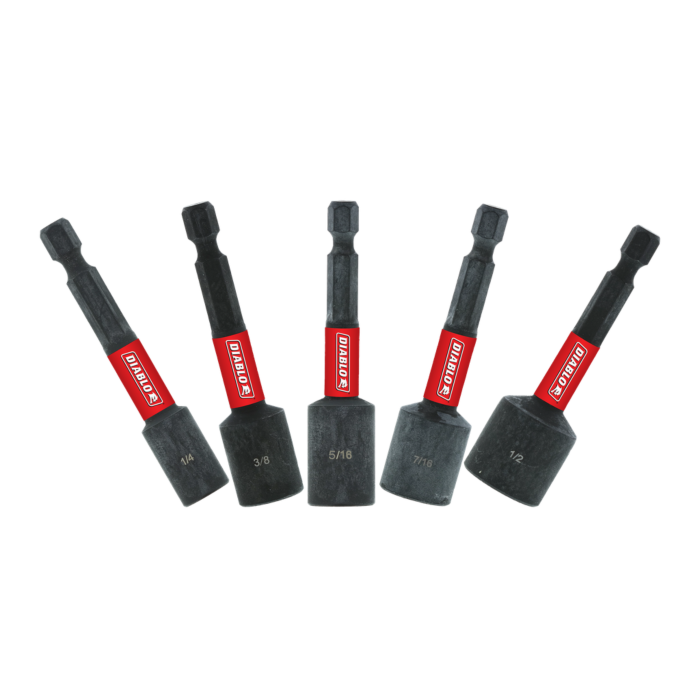 Diablo Tools 2-9/16 in. Magnetic Nut Setter Assorted Pack (5-Piece)