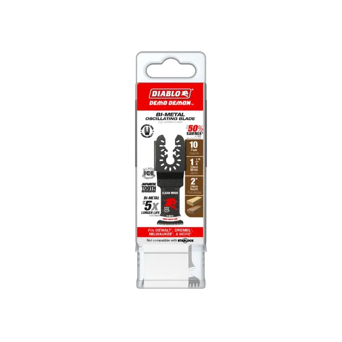 Diablo Tools Demo Demon™ Universal Fit Bi-Metal Oscillating Blades for Clean Wood (10pk) 1-1/4 in.