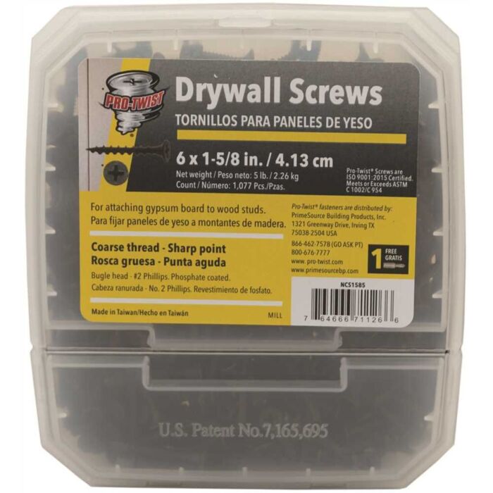 Grip-Rite #2 x 1-5/8 in Phillips Coarse Thread ProTwist Drywall Screw 5 lb
