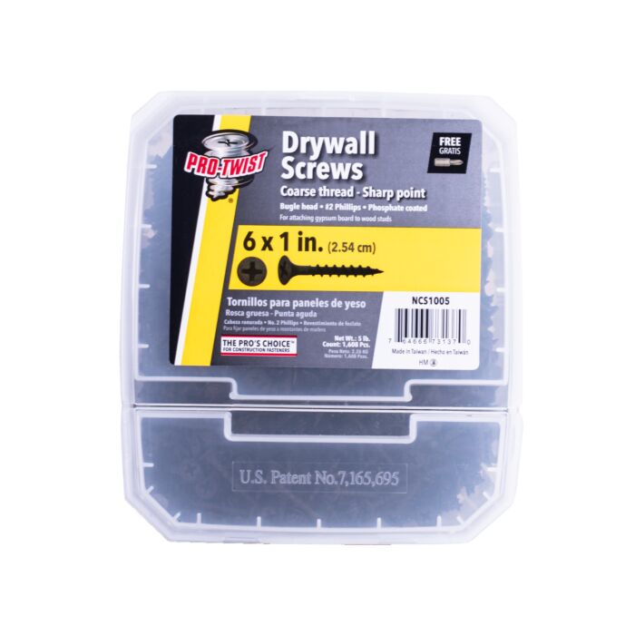 Grip-Rite #2 x 1 in Phillips Coarse Thread ProTwist Drywall Screw 5 lb