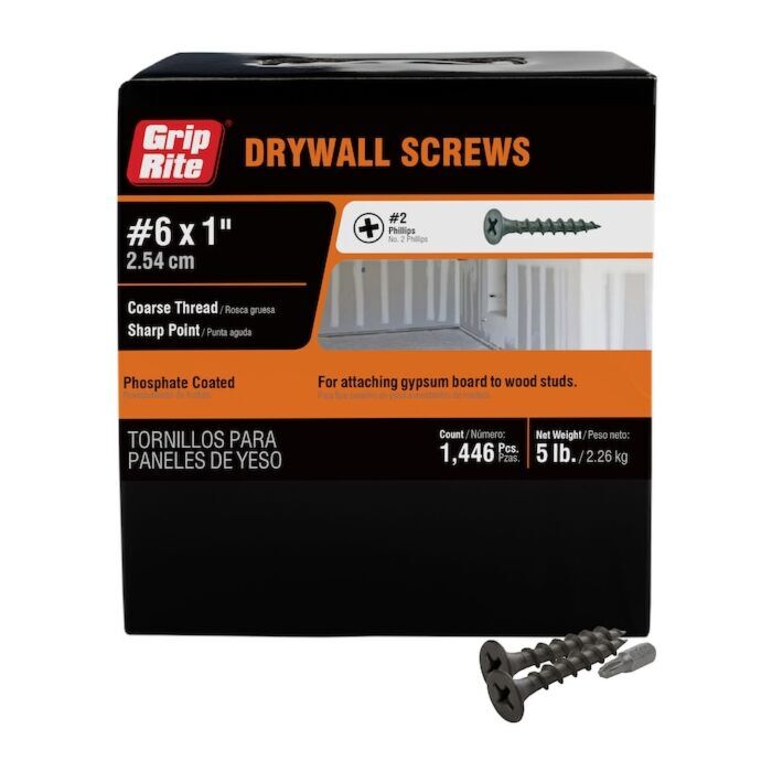 Grip-Rite #2 x 1 in Phillips Coarse Drywall Screw 5 lb