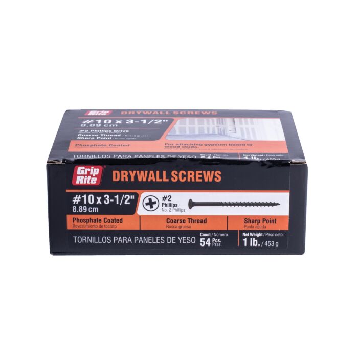 Grip-Rite #2 x 3-1/2 in Phillips Coarse Thread Drywall Screw 1 lb