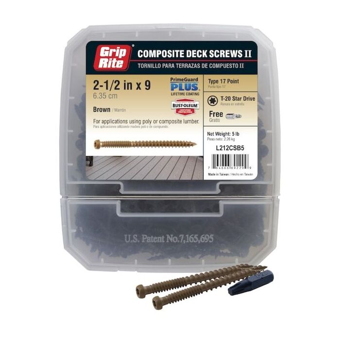 Grip-Rite #9 x 2-1/2" T20 Star Deck Screw 5 lb