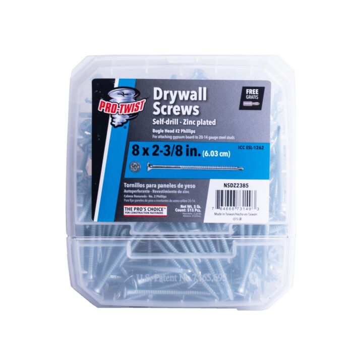 Grip-Rite #2 x 2-3/8 in Phillips Drill Tip Zinc Drywall Screw 5 lb