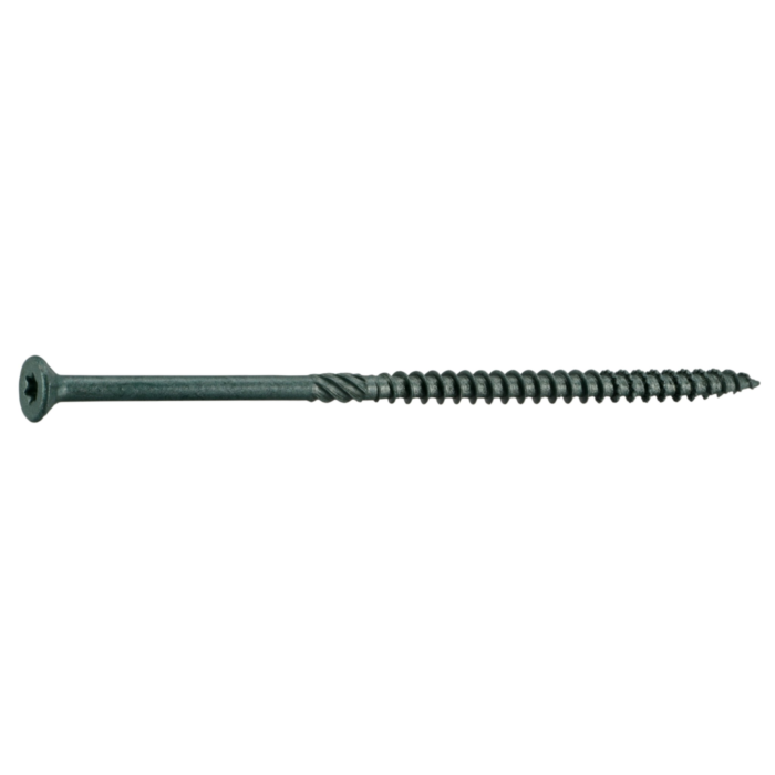 MIDWEST FASTENER #12 x 5" T-25 Star, Deck Screw, XL1500 Coating, Green (Bulk Box 25 lb)