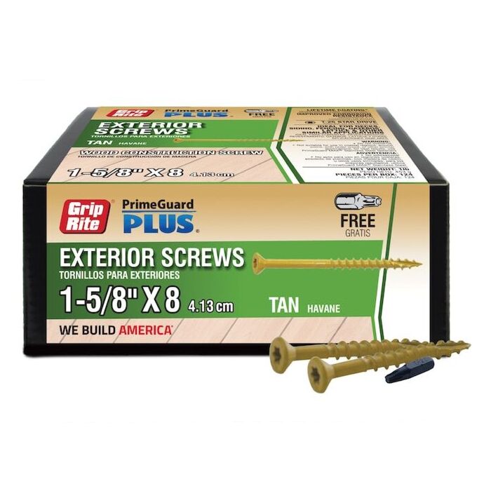 Grip-Rite #8 x 1-5/8" T20 Star Deck Screw 1 lb