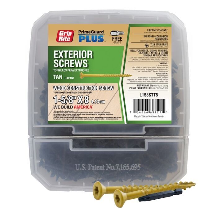 Grip-Rite #8 x 1-5/8" T20 Star Deck Screw 5 lb