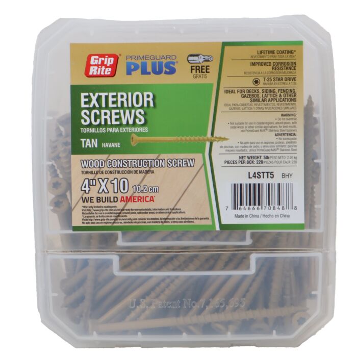 Grip-Rite #10 x 4" T25 Star Deck Screw 5 lb