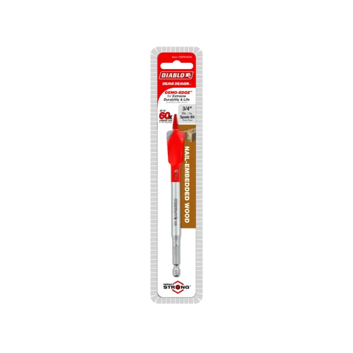 Diablo Tools Demo Demon™ Spade Bit for Nail-Embedded Wood - 3/4 in. x 6 in.