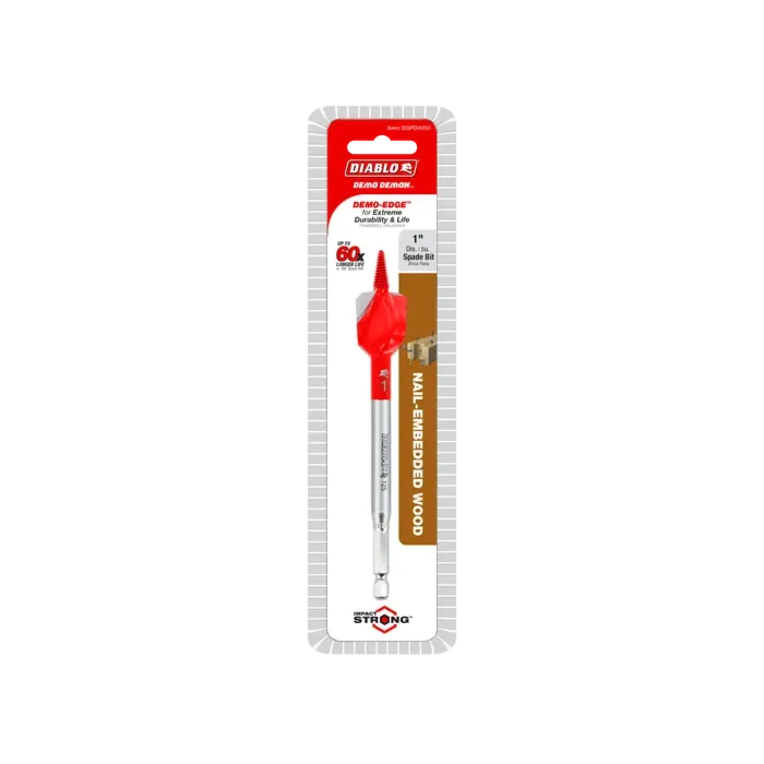Diablo Tools Demo Demon™ Spade Bit for Nail-Embedded Wood - 1 in. x 6 in.
