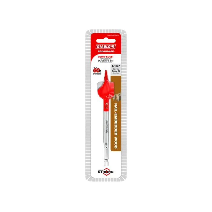 Diablo Tools Demo Demon™ Spade Bit for Nail-Embedded Wood - 1-1/4 in. x 6 in.