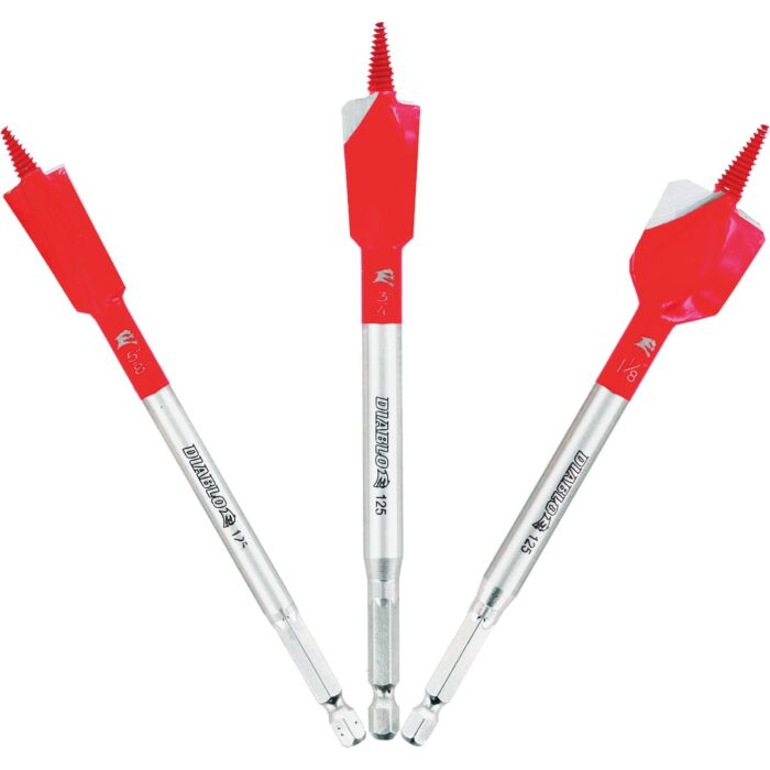 Diablo Tools Demo Demon™ Spade Bit Set for Nail-Embedded Wood (3pc)