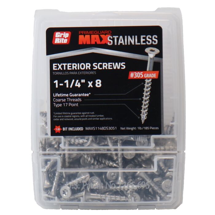 Grip-Rite #8 T25 Star 1-1/4 in Deck Screw 1 lb