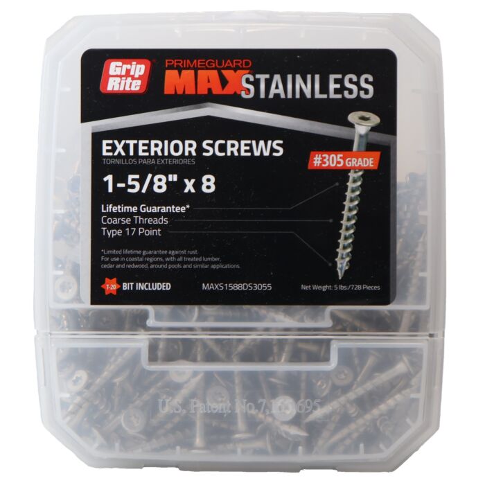 Grip-Rite #8 T20 Star 1-5/8 in Deck Screw 5 lb