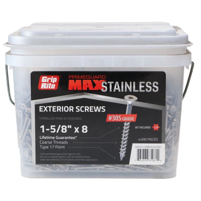 Grip-Rite #8 T20 Star 1-5/8 in Deck Screw 4,000 Box