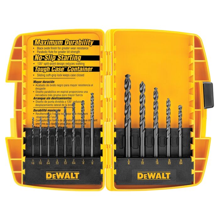 Dewalt Black Oxide Drill Bit Set w/ Pilot Point (13pc)