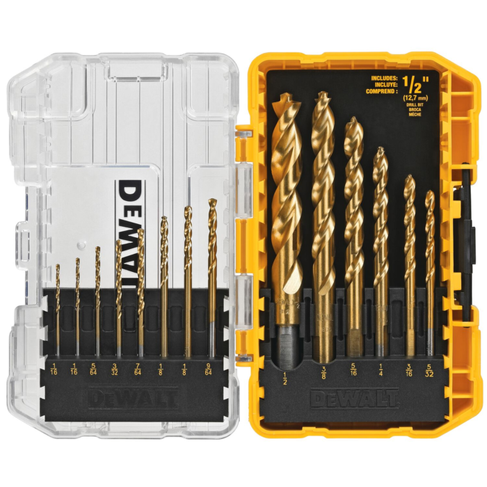 Dewalt IMPACT READY Titanium Nitride-Coating Drill Bit Sets w/ToughCase+ System (14pc)
