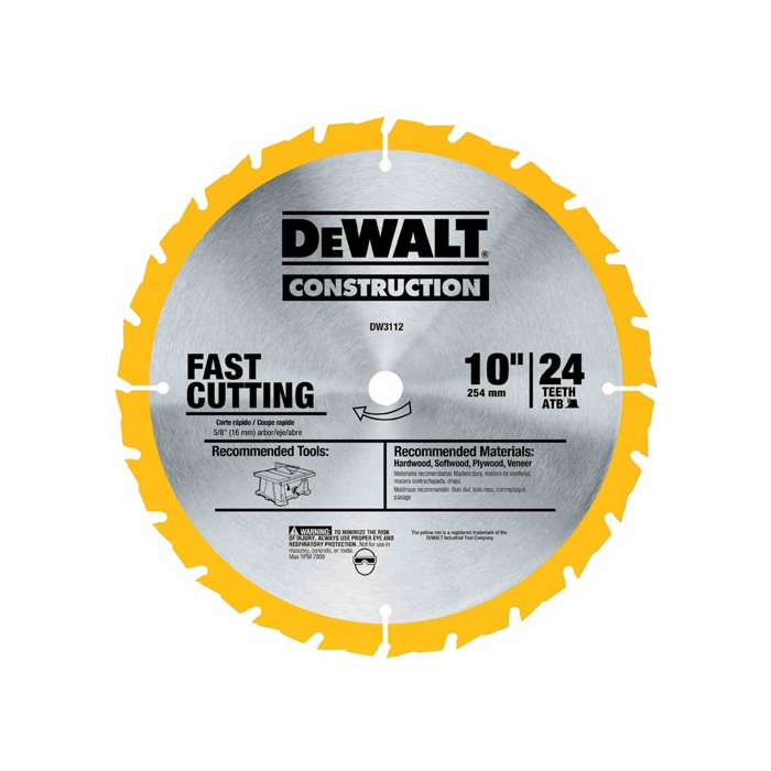 Dewalt Large Diameter Construction Saw Blades