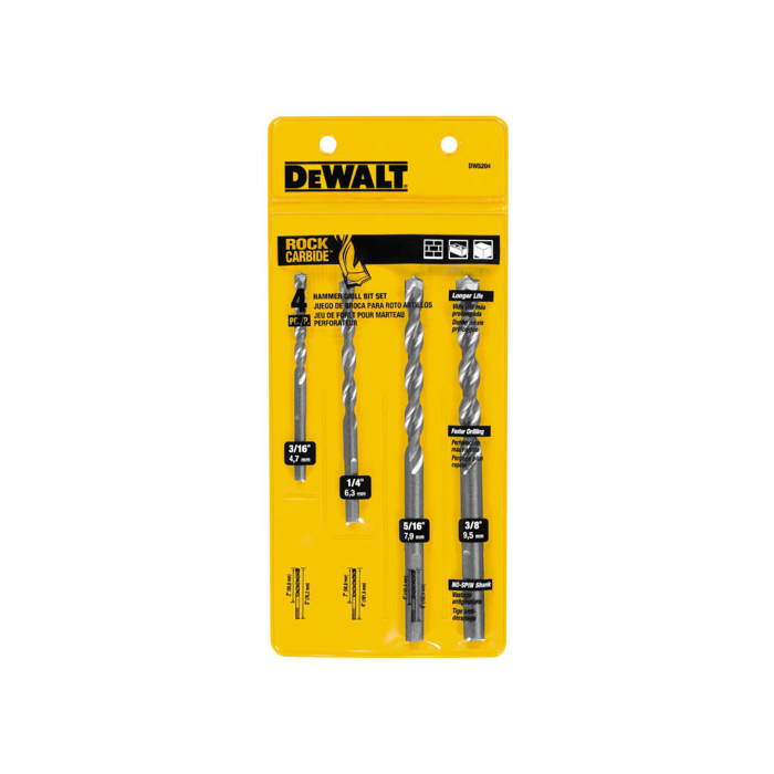 Dewalt Masonry Bit Set (4pc)
