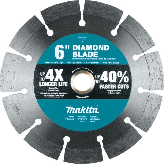 Makita 6" Diamond Blade, Segmented, General Purpose